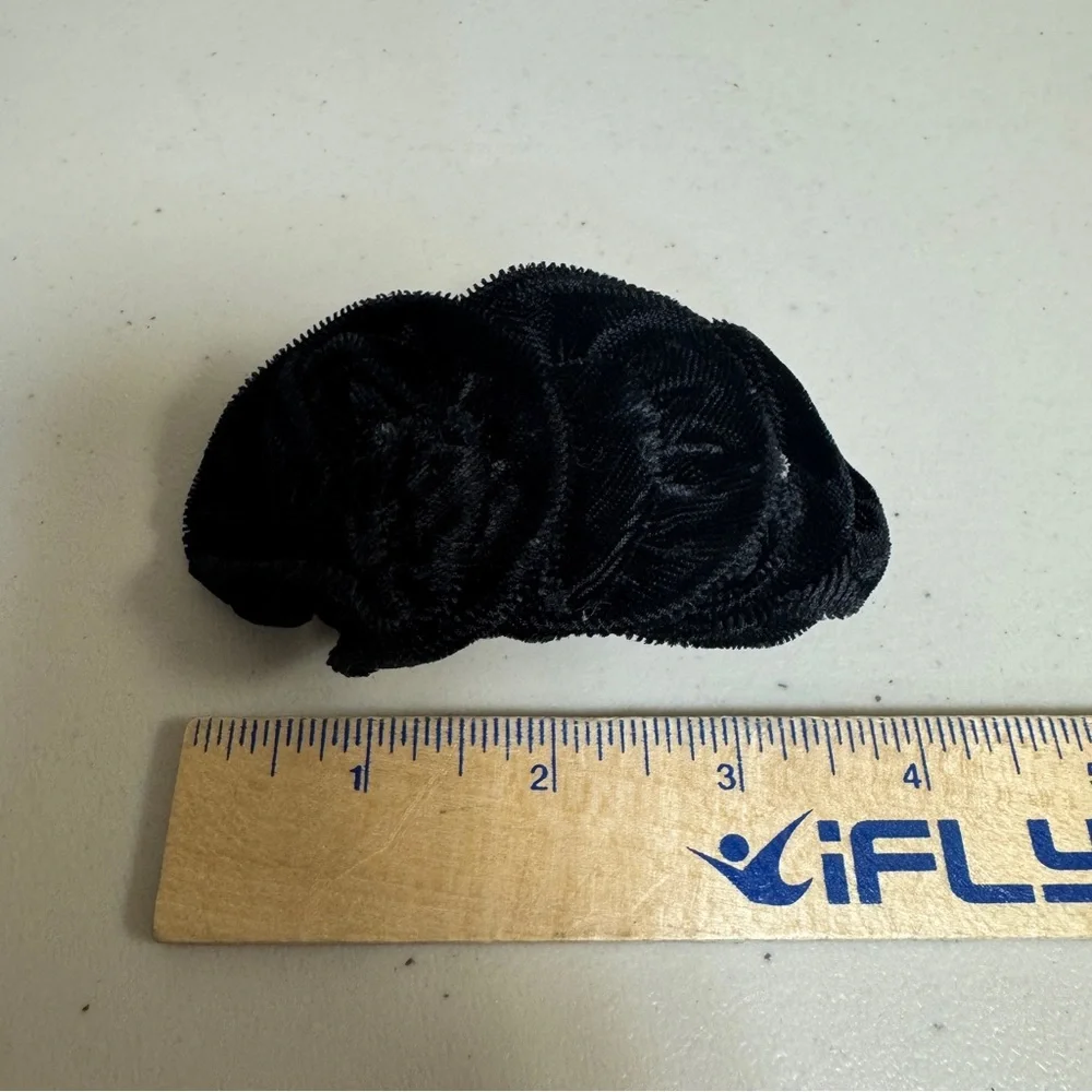 Black Velvet Hair Bow Clip Barrett Girl Accent Accessory Spring Dance Party Cute